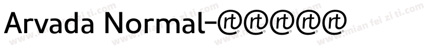 Arvada Normal字体转换
